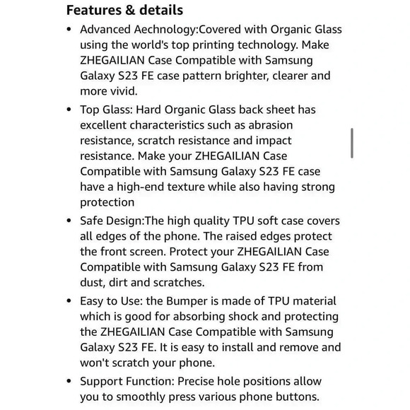 Cow Pattern Case For Samsung Galaxy S23 FE 6.4 Inch TPU Shock-Proof - Picture 4 of 4